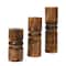 Hello Honey® Wood Stack Taper Candle Holder Set